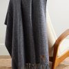 Logo-Embroidered Fringed Wool Blanket Logo-Embroidered Fringed Wool Blanket