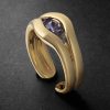 Trillion 18-Karat Gold Iolite Ring Trillion 18-Karat Gold Iolite Ring
