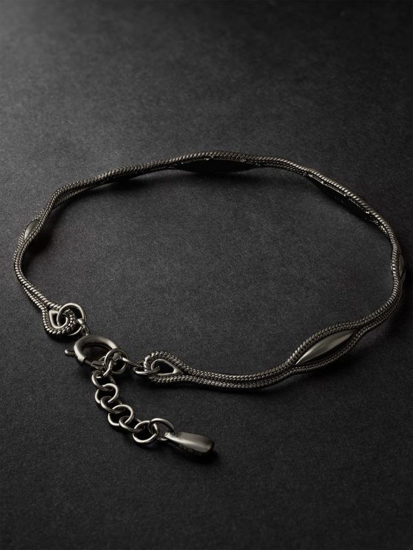 Fluid Rhodium-Plated Bracelet - BK Fluid Rhodium-Plated Bracelet - BK