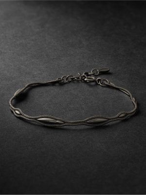Fluid Rhodium-Plated Bracelet