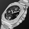 BR 05 Automatic 40mm Stainless Steel and Diamond Watch, Ref. No. BR05A-BL-STFLD/SST - FR BR 05 Automatic 40mm Stainless Steel and Diamond Watch, Ref. No. BR05A-BL-STFLD/SST - FR