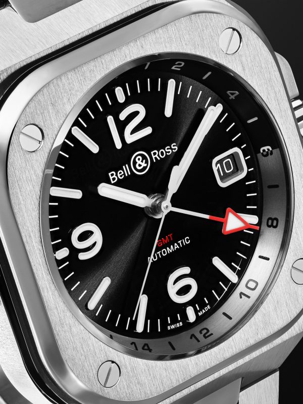 BR 05 Automatic GMT 41mm Stainless Steel Watch, Ref. No. BR05G-BL-ST/SST - CU