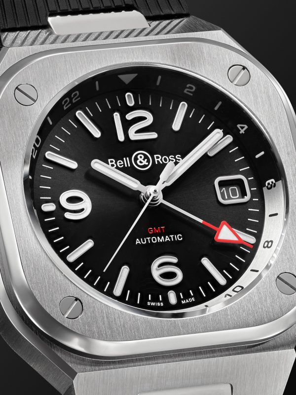 BR 05 Automatic GMT 41mm Stainless Steel and Rubber Watch, Ref. No. BR05G-BL-ST/SRB - CU BR 05 Automatic GMT 41mm Stainless Steel and Rubber Watch, Ref. No. BR05G-BL-ST/SRB - CU