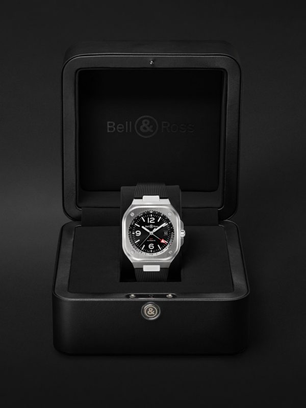 BR 05 Automatic GMT 41mm Stainless Steel and Rubber Watch, Ref. No. BR05G-BL-ST/SRB - E3 BR 05 Automatic GMT 41mm Stainless Steel and Rubber Watch, Ref. No. BR05G-BL-ST/SRB - E3