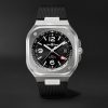 BR 05 Automatic GMT 41mm Stainless Steel and Rubber Watch, Ref. No. BR05G-BL-ST/SRB BR 05 Automatic GMT 41mm Stainless Steel and Rubber Watch, Ref. No. BR05G-BL-ST/SRB