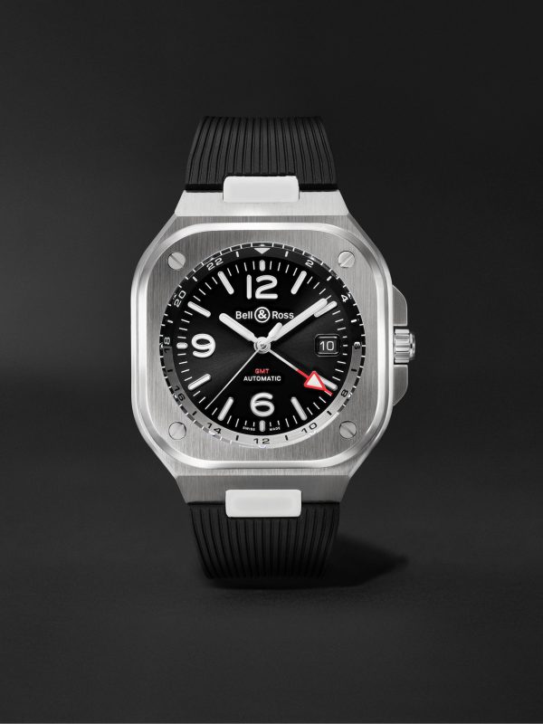 BR 05 Automatic GMT 41mm Stainless Steel and Rubber Watch, Ref. No. BR05G-BL-ST/SRB BR 05 Automatic GMT 41mm Stainless Steel and Rubber Watch, Ref. No. BR05G-BL-ST/SRB