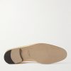 Mario Leather-Trimmed Raffia Loafers - E2 Mario Leather-Trimmed Raffia Loafers - E2