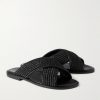 Otawi Woven Raffia and Leather Sandals - FR Otawi Woven Raffia and Leather Sandals - FR