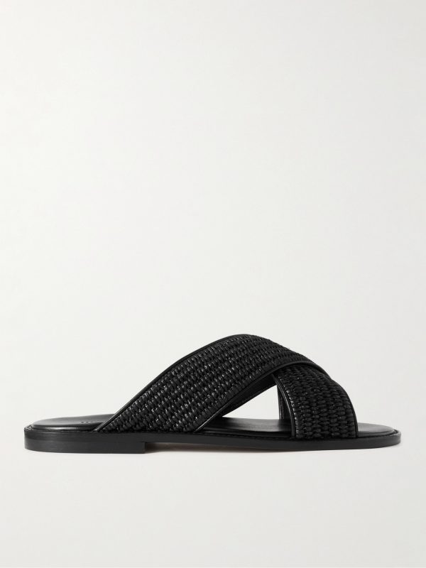 Otawi Woven Raffia and Leather Sandals Otawi Woven Raffia and Leather Sandals