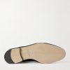 Mario Leather-Trimmed Raffia Loafers - E2 Mario Leather-Trimmed Raffia Loafers - E2