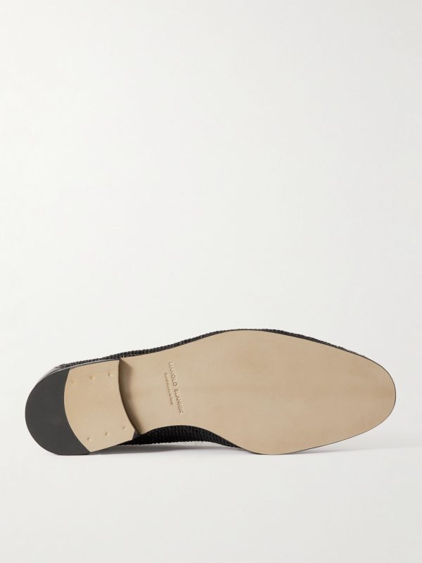 Mario Leather-Trimmed Raffia Loafers - E2 Mario Leather-Trimmed Raffia Loafers - E2