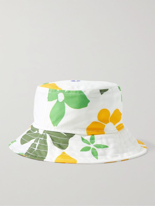 Rodman Riley Printed Cotton-Twill Bucket Hat - BK