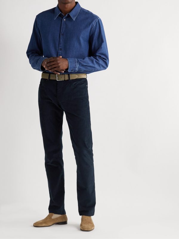 Austin Straight-Leg Cotton-Corduroy Trousers - OU