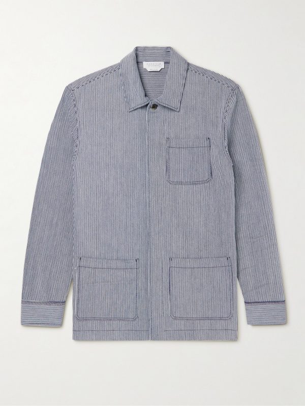 Silas Striped Cotton Overshirt Silas Striped Cotton Overshirt