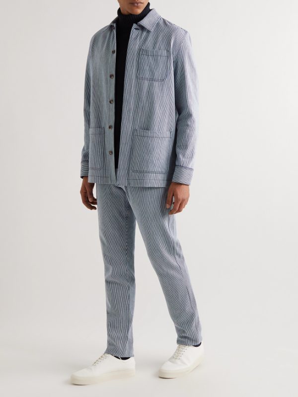 Silas Striped Cotton Overshirt - OU Silas Striped Cotton Overshirt - OU