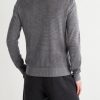 Slim-Fit Ribbed Silk, Cashmere and Linen-Blend Half-Zip Sweater - BK Slim-Fit Ribbed Silk, Cashmere and Linen-Blend Half-Zip Sweater - BK