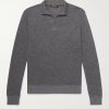 Slim-Fit Ribbed Silk, Cashmere and Linen-Blend Half-Zip Sweater Slim-Fit Ribbed Silk, Cashmere and Linen-Blend Half-Zip Sweater