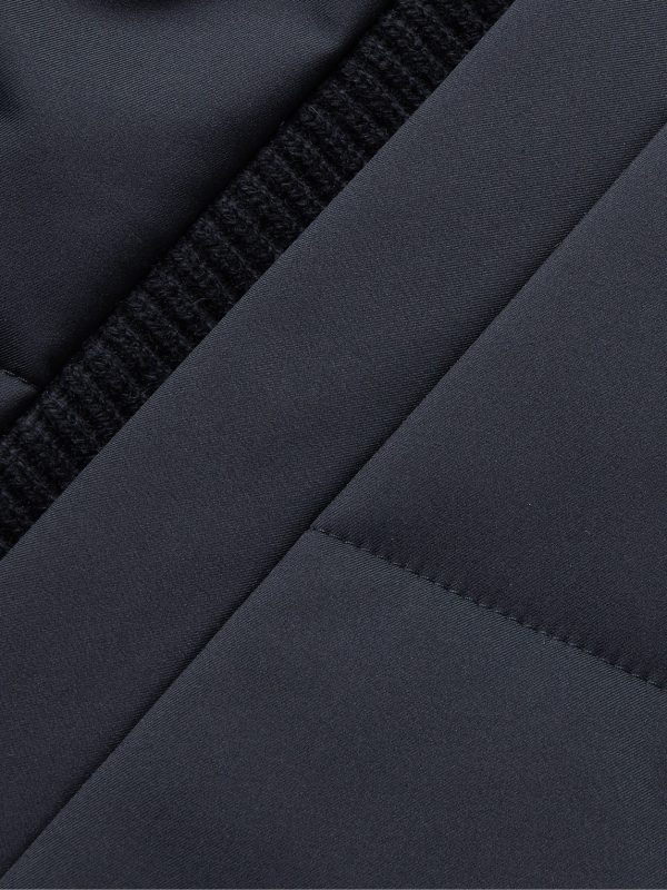 Cashmere-Trimmed Quilted Softshell Hooded Jacket - E1 Cashmere-Trimmed Quilted Softshell Hooded Jacket - E1