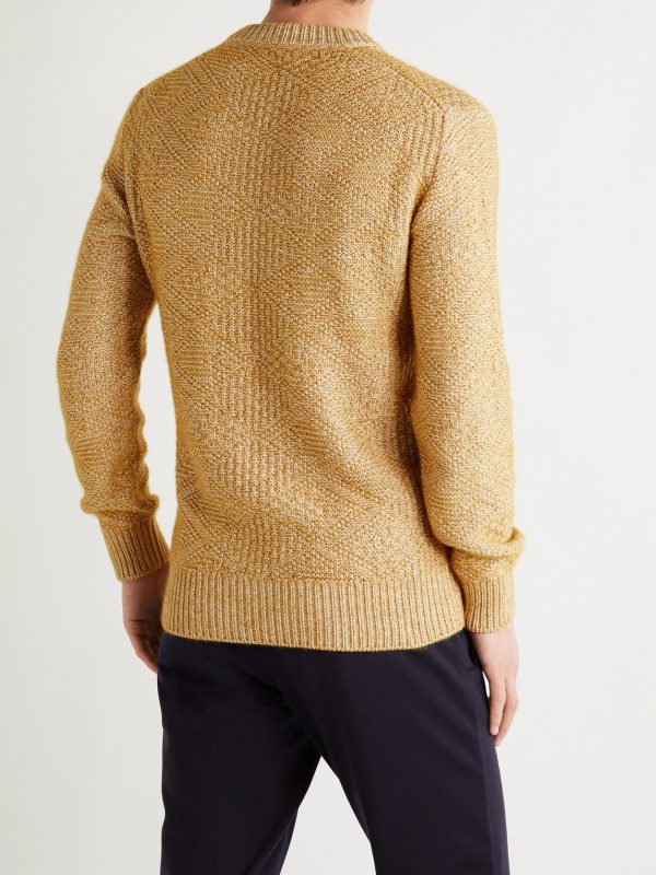 Slim-Fit Cable-Knit Silk and Cashmere-Blend Sweater - BK Slim-Fit Cable-Knit Silk and Cashmere-Blend Sweater - BK