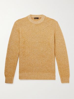 Slim-Fit Cable-Knit Silk and Cashmere-Blend Sweater Slim-Fit Cable-Knit Silk and Cashmere-Blend Sweater