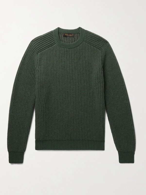 Ribbed Mélange Cashmere Sweater Ribbed Mélange Cashmere Sweater