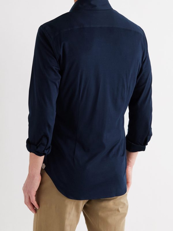 Slim-Fit Cotton-Jersey Shirt - BK Slim-Fit Cotton-Jersey Shirt - BK