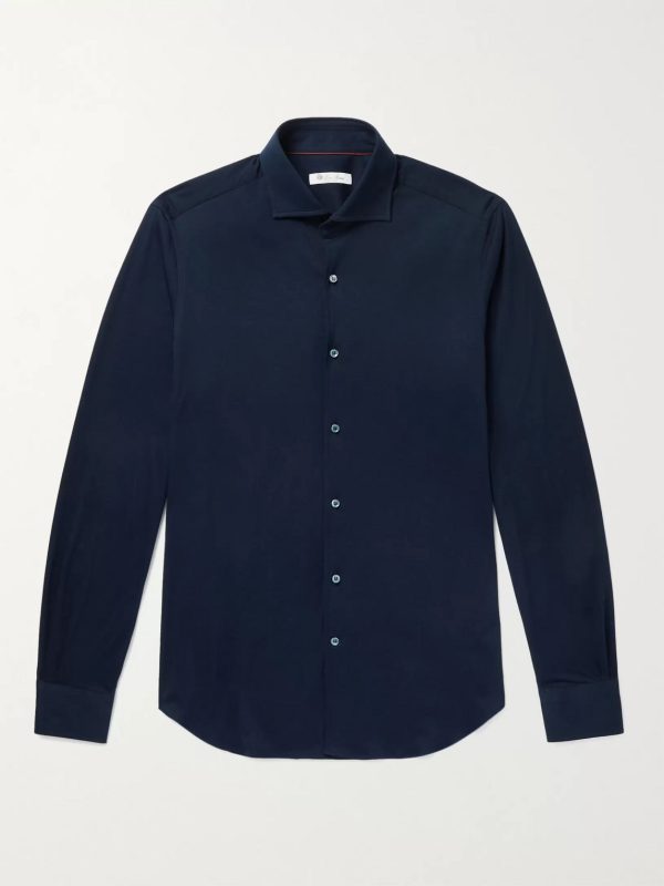 Slim-Fit Cotton-Jersey Shirt Slim-Fit Cotton-Jersey Shirt