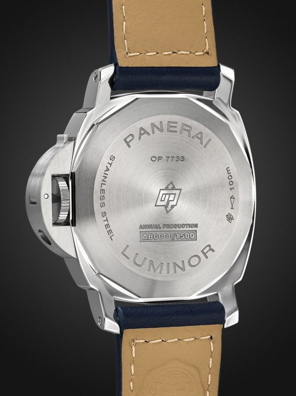 Luminor Blu Mare Hand-Wound 44mm Stainless Steel and Leather Watch, Ref. No. PAM01085 - BK Luminor Blu Mare Hand-Wound 44mm Stainless Steel and Leather Watch, Ref. No. PAM01085 - BK