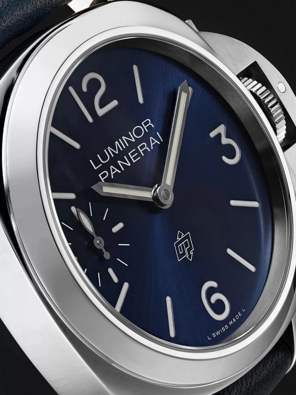 Luminor Blu Mare Hand-Wound 44mm Stainless Steel and Leather Watch, Ref. No. PAM01085 - CU Luminor Blu Mare Hand-Wound 44mm Stainless Steel and Leather Watch, Ref. No. PAM01085 - CU