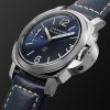 Luminor Blu Mare Hand-Wound 44mm Stainless Steel and Leather Watch, Ref. No. PAM01085 - FR Luminor Blu Mare Hand-Wound 44mm Stainless Steel and Leather Watch, Ref. No. PAM01085 - FR