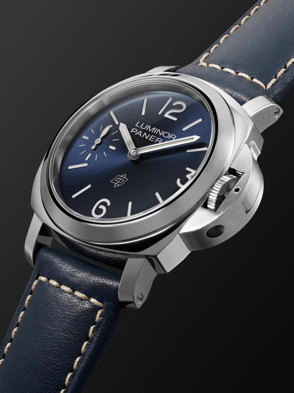 Luminor Blu Mare Hand-Wound 44mm Stainless Steel and Leather Watch, Ref. No. PAM01085 - FR Luminor Blu Mare Hand-Wound 44mm Stainless Steel and Leather Watch, Ref. No. PAM01085 - FR