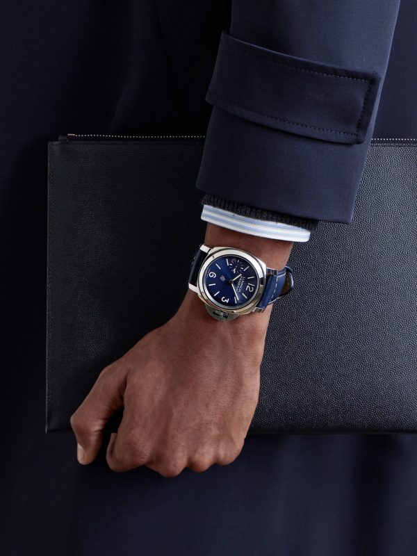 Luminor Blu Mare Hand-Wound 44mm Stainless Steel and Leather Watch, Ref. No. PAM01085 - OU Luminor Blu Mare Hand-Wound 44mm Stainless Steel and Leather Watch, Ref. No. PAM01085 - OU
