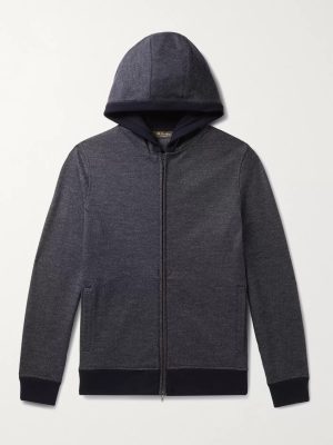 Cashmere and Silk-Blend Zip-Up Hoodie