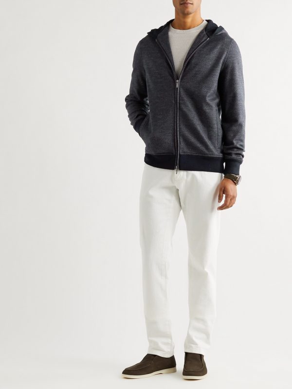 Cashmere and Silk-Blend Zip-Up Hoodie - OU Cashmere and Silk-Blend Zip-Up Hoodie - OU