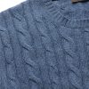 Slim-Fit Cable-Knit Baby Cashmere Sweater - CU
