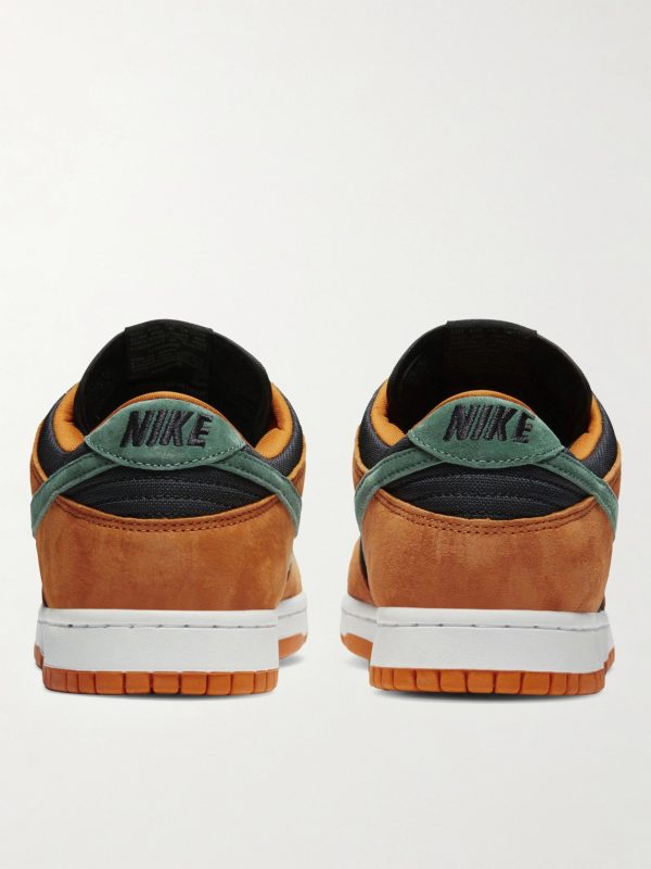 Dunk Low Mesh-Trimmed Suede Sneakers - BK