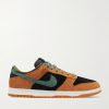 Dunk Low Mesh-Trimmed Suede Sneakers