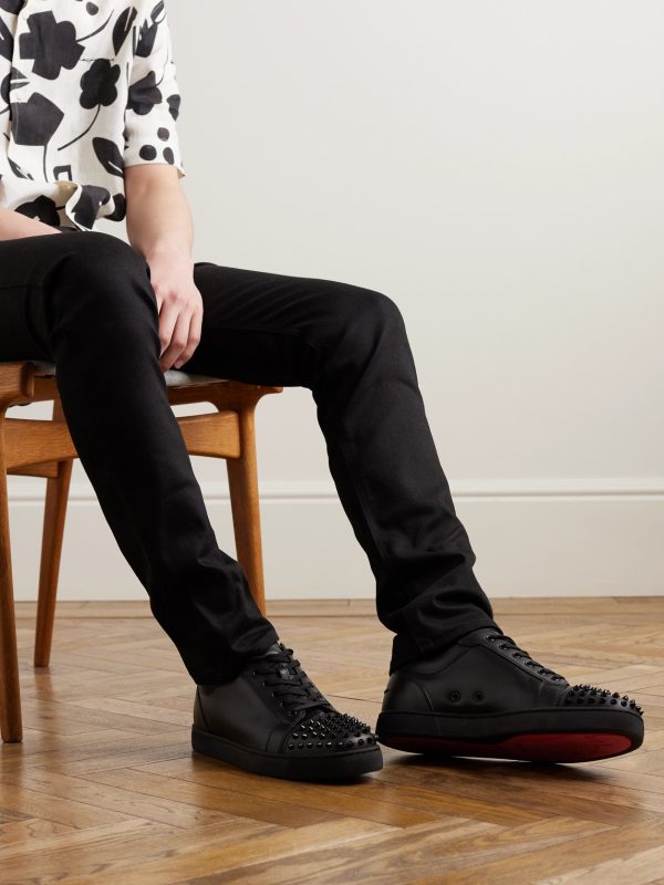Louis Junior Spikes Cap-Toe Leather Sneakers - OU Louis Junior Spikes Cap-Toe Leather Sneakers - OU