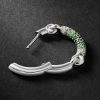 The Equinox 18-Karat White Gold, Tsavorite and Diamond Single Earring - BK