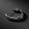 The Equinox 18-Karat Blackened White Gold, Diamond and Tsavorite Single Earring - BK