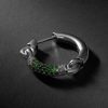 The Equinox 18-Karat Blackened White Gold, Diamond and Tsavorite Single Earring