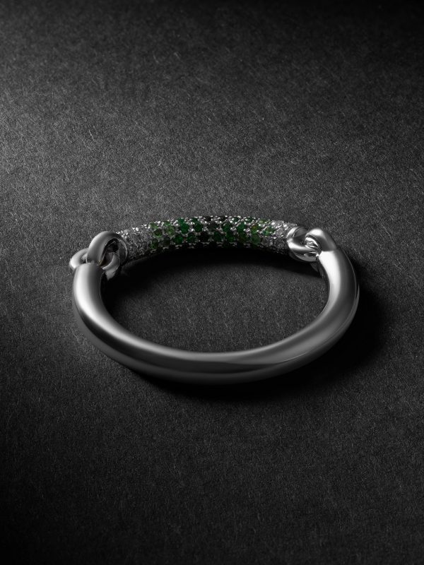 The Equinox 18-Karat Blackened White Gold, Tsavorite and Diamond Ring - BK