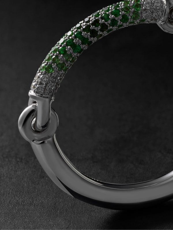 The Equinox 18-Karat Blackened White Gold, Tsavorite and Diamond Ring - CU