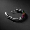 The Equinox Large 18-Karat Blackened White Gold Multi-Stone Single Earring - BK The Equinox Large 18-Karat Blackened White Gold Multi-Stone Single Earring - BK