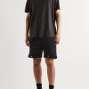 Heavyweight Straight-Leg Structured-Fleece Cotton-Jersey Shorts - OU Heavyweight Straight-Leg Structured-Fleece Cotton-Jersey Shorts - OU