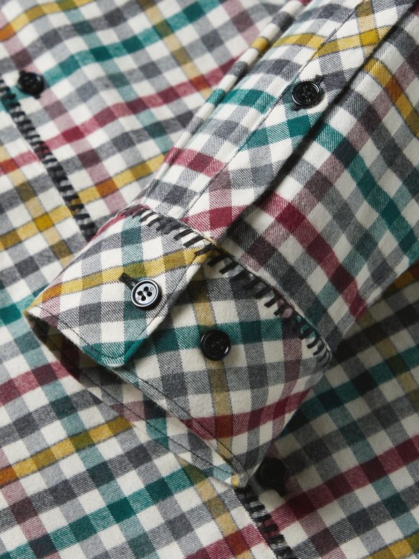 Quevedo Checked Brushed-Cotton Shirt - E1