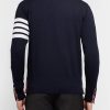 Striped Wool Cardigan - BK Striped Wool Cardigan - BK
