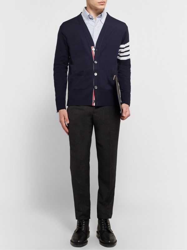 Striped Wool Cardigan - OU Striped Wool Cardigan - OU