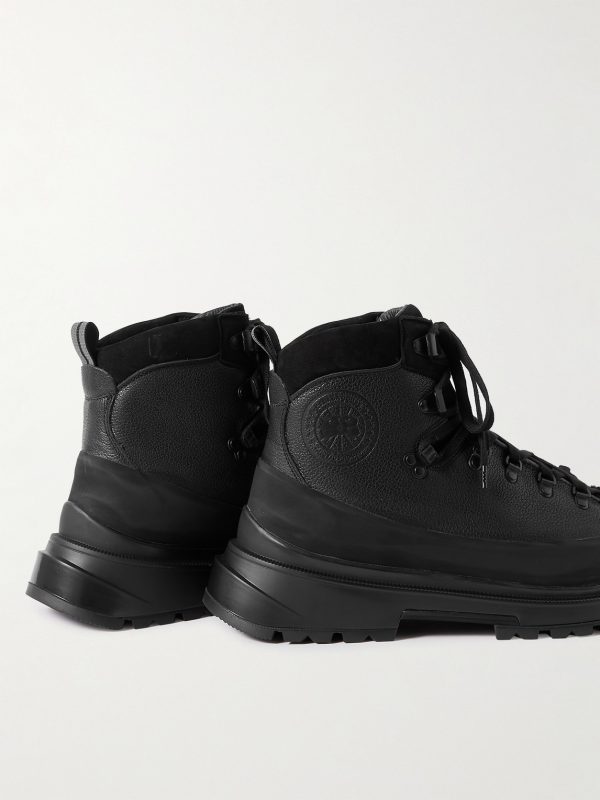 Journey Rubber and Nubuck-Trimmed Full-Grain Leather Hiking Boots - BK Journey Rubber and Nubuck-Trimmed Full-Grain Leather Hiking Boots - BK