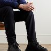 Journey Rubber and Nubuck-Trimmed Full-Grain Leather Hiking Boots - OU Journey Rubber and Nubuck-Trimmed Full-Grain Leather Hiking Boots - OU